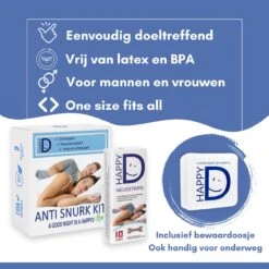 HappyD COMPLEET Anti Snurk Pakket Met Snurkbeugel – Anti Snurk Beugel – Neusstrips – Neusspreiders – Snurken Stoppen Producten -Zelfzorg Winkel 1200x1200 257