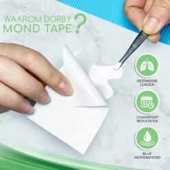 Dorby Anti Snurk Mouth Tape - Beter Slapen Biohacking Mondpleister - Anti Snurk Pleisters - Mond Tape - Sleeptape - Slaap Tape - Myotape - 90st -Zelfzorg Winkel 1200x1200 269