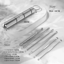 YUBBI™ 9 Delige Oorsmeer Verwijderaar Set - Milieuvriendelijk – Spiraalvormig - Oorreiniger - RVS Ear Cleaner - Zilver - Inclusief Instructies -Zelfzorg Winkel 1200x1200 30