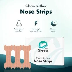 Mr Sleep® Anti Snurk Neusstrips+ – 30 Stuks - 60x21.5 - Extra Lucht - Neuspleisters & Snurk Pleisters – Anti Snurk Neusspreider - Breathe Anti Snurk Strips - Snurken - Sleep Aid - Right Breathing - Beter Slapen -Zelfzorg Winkel 1200x1200 309