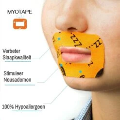 Merkloos Myotape Gezonde Nachtrust 90 Strips - Anti Snurkstrips - Neus Ademhaling - Diepe Slaap - Astma & Allergieën Mondpleister