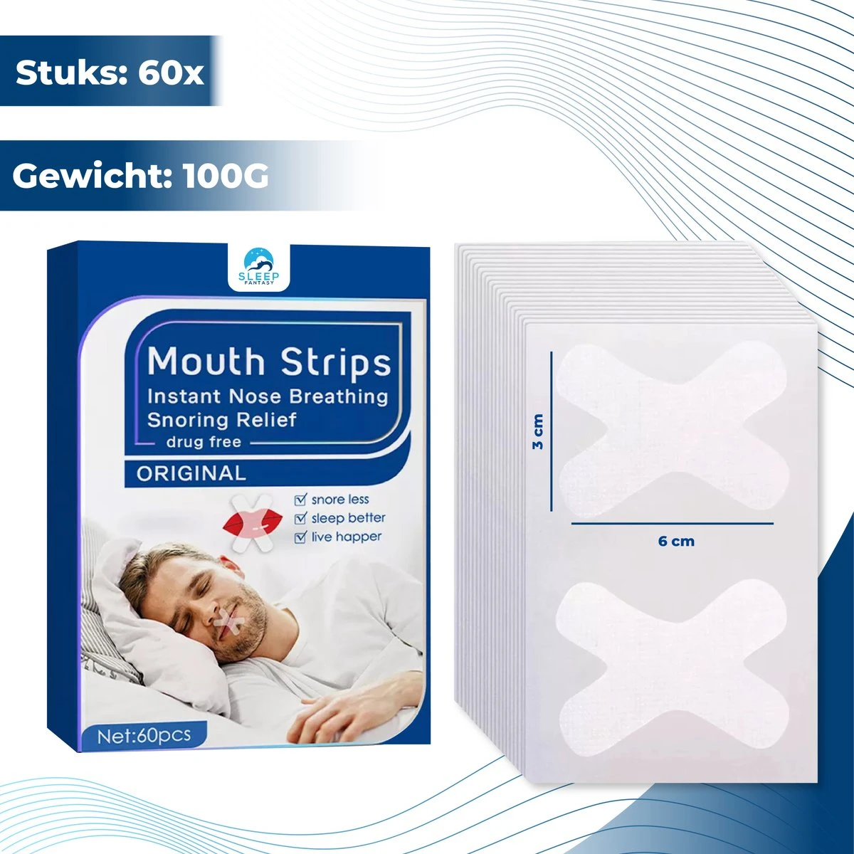 Sleep Fantasy Anti Snurk Strips 60 Stuks – Pleisters – Anti Snurk Producten – Slaap Mondtape – Anti Snurkstrips 11 Sleep Fantasy Anti Snurk Strips 60 Stuks – Pleisters – Anti Snurk Producten – Slaap Mondtape – Anti Snurkstrips - Afbeelding 9