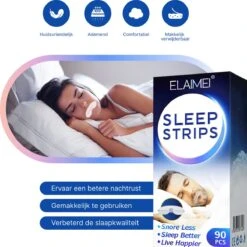Anti Snurk- Mond Tape- 90st- Snurken- Slapen- Anti Snurk Producten- Voordeelverpakking- Mouth Tape- Anti Snurk Pleister- Myotape -Zelfzorg Winkel 1200x1200 407