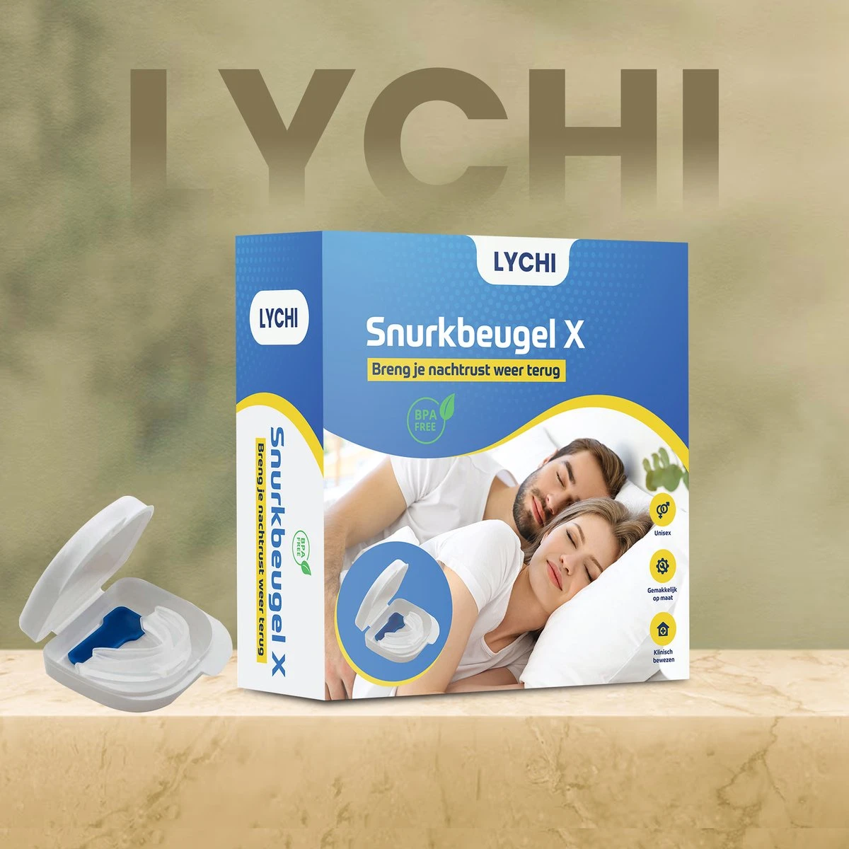 LYCHI Snurkbeugel X - Anti Snurkbeugel - Snurk Bitje - Anti Snurk Producten - Man & Vrouw 4 LYCHI Snurkbeugel X - Anti Snurkbeugel - Snurk Bitje - Anti Snurk Producten - Man & Vrouw - Afbeelding 2