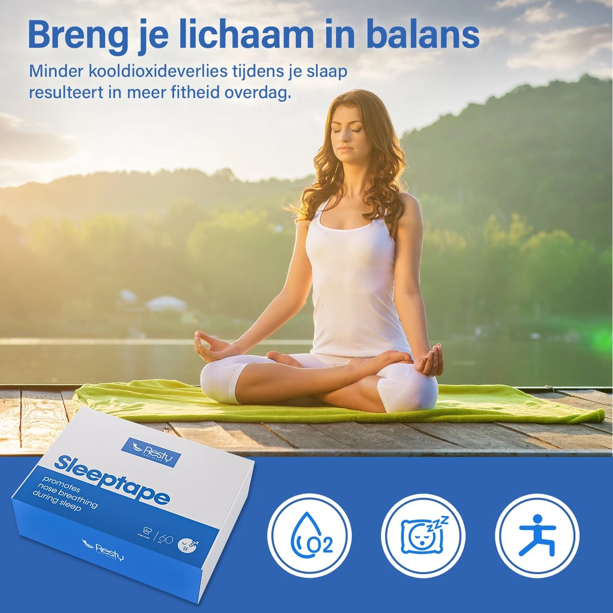 Resty® Sleeptape - Anti-Snurk Mondpleisters - 60 Stuks - Bevordert Neusademhaling - Antisnurkstrips - Biohacking - Mondtape Voor Een Betere Nachtrust 6 Resty® Sleeptape - Anti-Snurk Mondpleisters - 60 Stuks - Bevordert Neusademhaling - Antisnurkstrips - Biohacking - Mondtape Voor Een Betere Nachtrust - Afbeelding 4