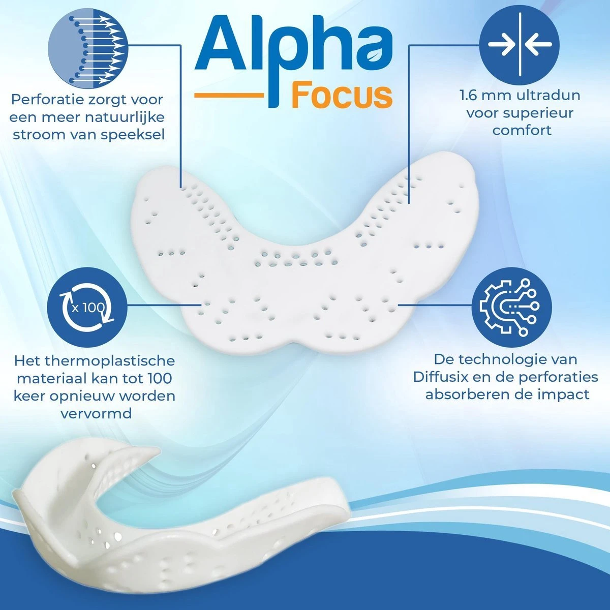 AlphaFocus Anti Knarsbitje - Gebitsbeschermer - Tandenknarsen Bitje Volwassenen & Kinderen - Bruxisme - Nachtbitje - Knarsbeugel - Tandenbeschermer - Dental Guard - Wit 5 AlphaFocus Anti Knarsbitje - Gebitsbeschermer - Tandenknarsen Bitje Volwassenen & Kinderen - Bruxisme - Nachtbitje - Knarsbeugel - Tandenbeschermer - Dental Guard - Wit - Afbeelding 3
