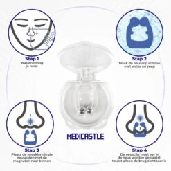 MediCastle™ Anti Snurk Kit - 5 Delig - Inclusief Neusspreiders En Anti Snurk Clip - Anti Snurk Beugel Op Maat- Geschikt Voor Mannen En Vrouwen -Zelfzorg Winkel 1200x1200 443
