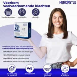 MediCastle™ Anti Snurk Kit - 5 Delig - Inclusief Neusspreiders En Anti Snurk Clip - Anti Snurk Beugel Op Maat- Geschikt Voor Mannen En Vrouwen -Zelfzorg Winkel 1200x1200 445
