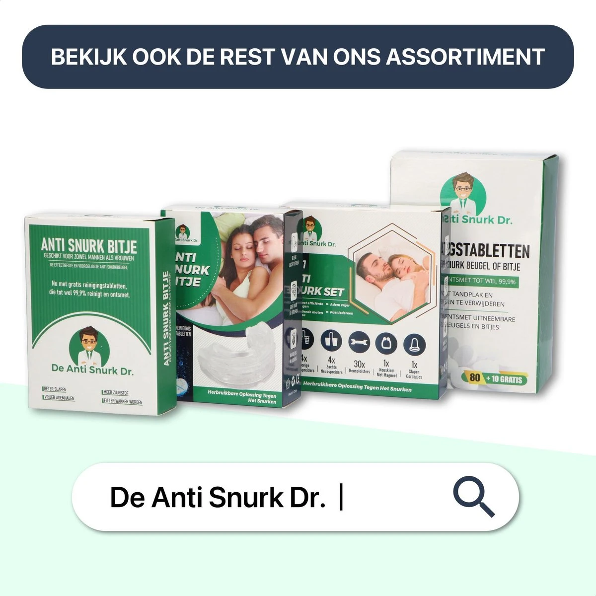 Anti Snurk Beugel Incl. Reinigingstabletten Bitje Antisnurk Snurken - Snurk Producten - Strips - Neusspreider - AntiSnurkDr® 10 Anti Snurk Beugel Incl. Reinigingstabletten Bitje Antisnurk Snurken - Snurk Producten - Strips - Neusspreider - AntiSnurkDr® - Afbeelding 8