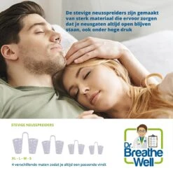 Dr. Breathe Well - Stevige Neusspreider Buisjes - 16 Stuks - Anti Snurk Neusspreiders - 4 Verschillende Maten -Zelfzorg Winkel 1200x1200 476