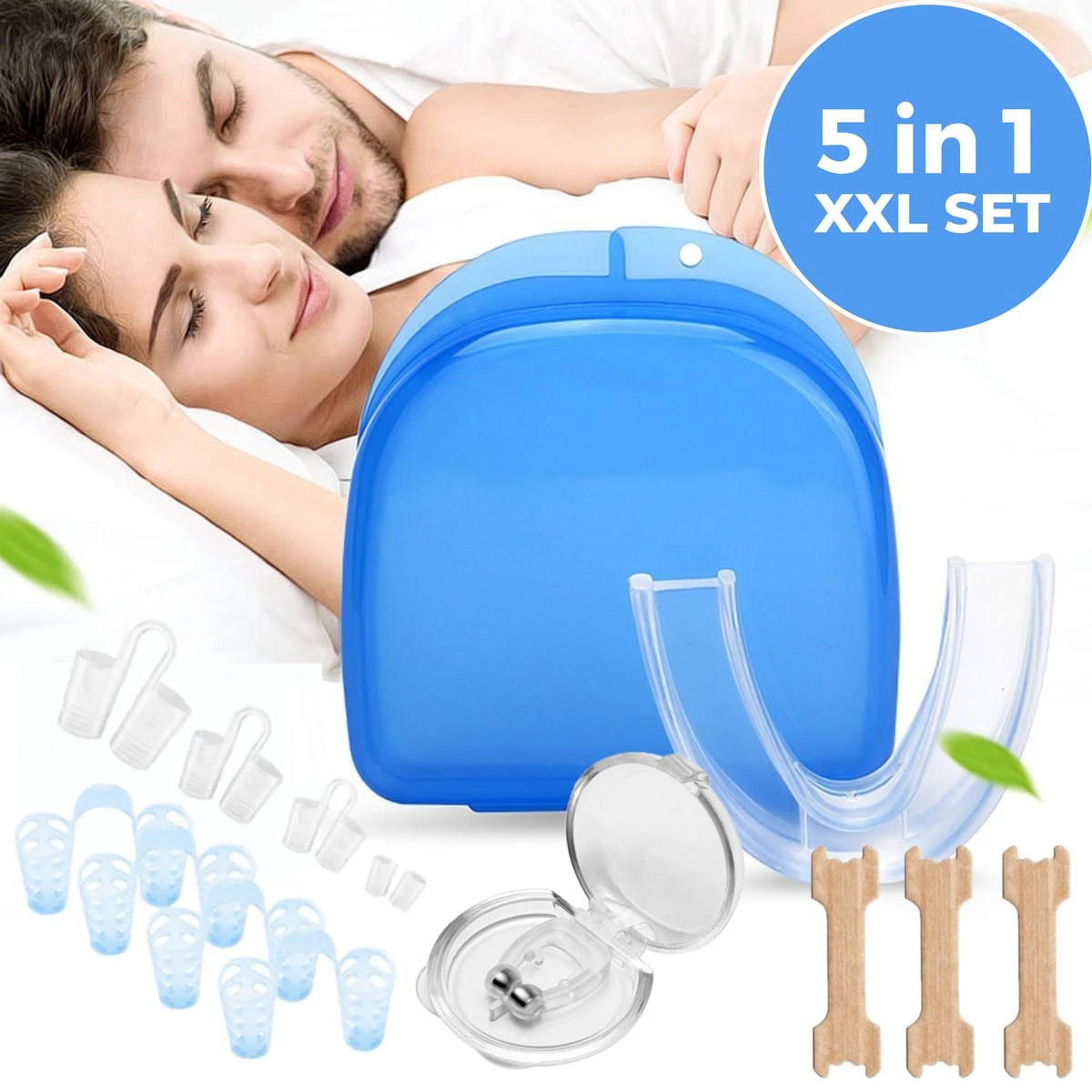 Anti Snurk Set 5-in-1 - Anti Snurk Beugel - Anti Snurk Producten - Anti Snurk Neusspreider - Anti Snurk Pleisters - Anti Snurk Clip 3 Anti Snurk Set 5-in-1 - Anti Snurk Beugel - Anti Snurk Producten - Anti Snurk Neusspreider - Anti Snurk Pleisters - Anti Snurk Clip
