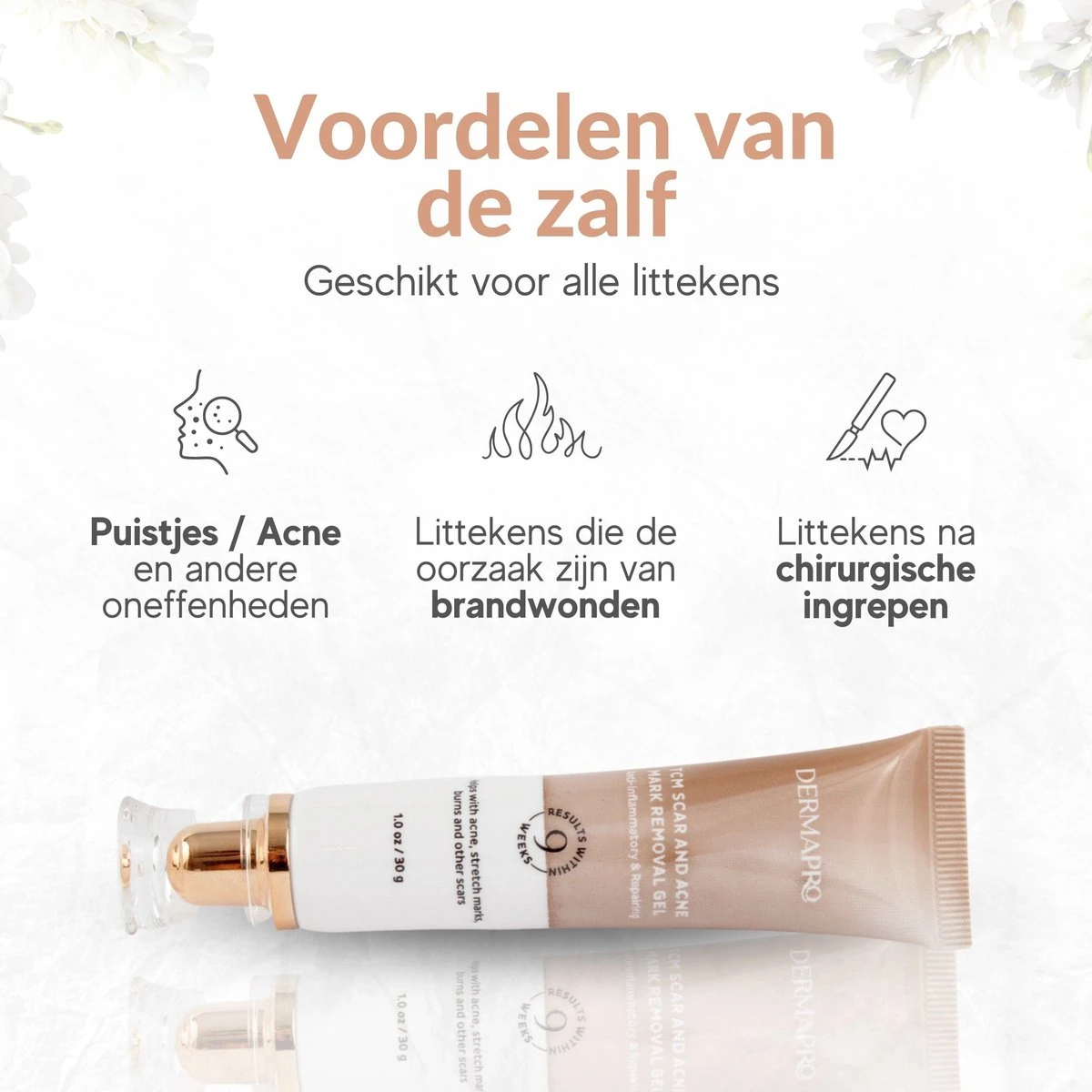 Dermapro Littekencrème 2 Pack- Vermindert Zichtbaarheid Van Littekens – Acné En Striae Littekens - Herstelt De Huid - Litteken Crème Tube 30ml 4 Dermapro Littekencrème 2 Pack- Vermindert Zichtbaarheid Van Littekens – Acné En Striae Littekens - Herstelt De Huid - Litteken Crème Tube 30ml - Afbeelding 2