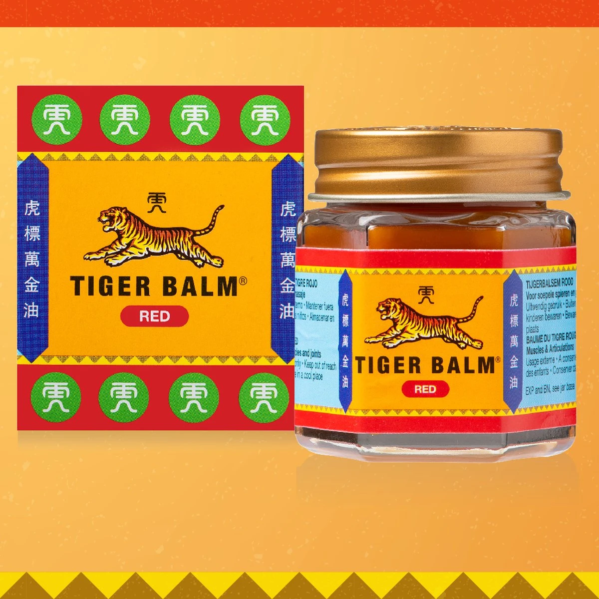 Tiger Balm Rood - Tijgerbalsem - Spierbalsem - 30 Gram 5 Tiger Balm Rood - Tijgerbalsem - Spierbalsem - 30 Gram - Afbeelding 3