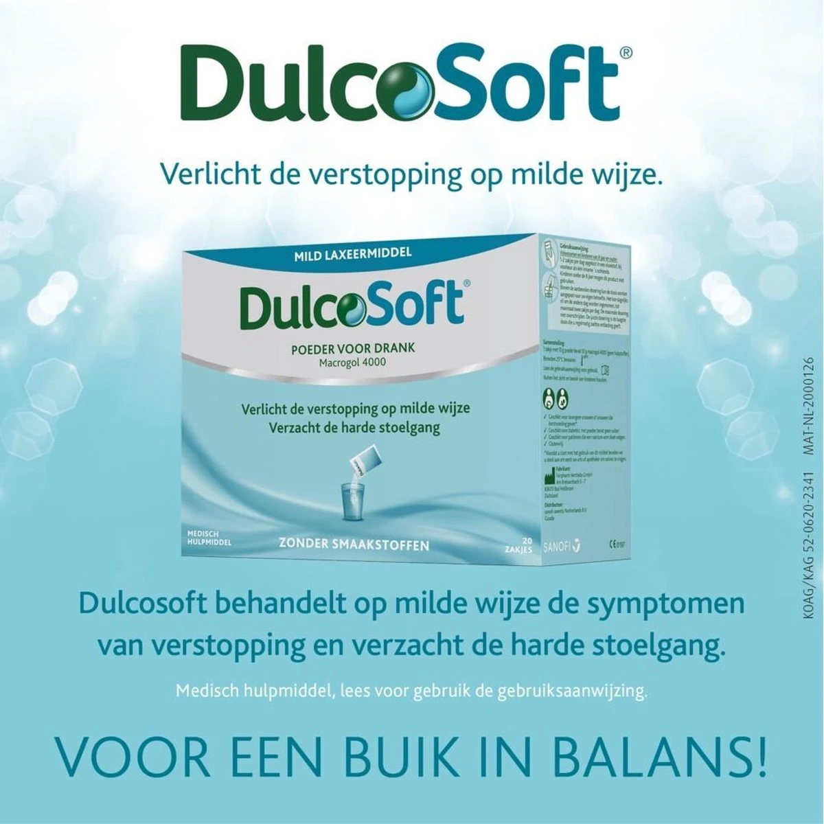 Dulcosoft Poeder Voor Drank - 20 Sachets 4 Dulcosoft Poeder Voor Drank - 20 Sachets - Afbeelding 2