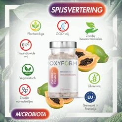 Oxyform I Natuurlijke Spijsverteringsenzymen I Oxypreclean 2 I Lipase Amylase Cellulase I 30 Tabletten I Opgeblazen Gevoel I Bromelaïne Papaïne I Verbetert De Vetvertering I Volledige Formule -Zelfzorg Winkel 1200x1200 658