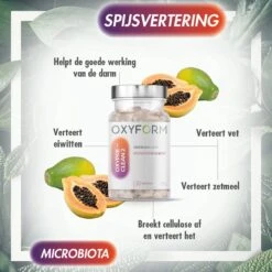Oxyform I Natuurlijke Spijsverteringsenzymen I Oxypreclean 2 I Lipase Amylase Cellulase I 30 Tabletten I Opgeblazen Gevoel I Bromelaïne Papaïne I Verbetert De Vetvertering I Volledige Formule -Zelfzorg Winkel 1200x1200 659
