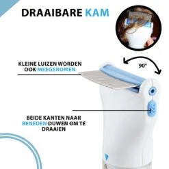 Lenx Elektrische Luizenkam - Luizenkammen - Vlooienkam - Luizenkam Elektrisch - Netenkam - Gratis Vergrootglas -Zelfzorg Winkel 1200x1200 697