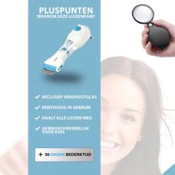 Lenx Elektrische Luizenkam - Luizenkammen - Vlooienkam - Luizenkam Elektrisch - Netenkam - Gratis Vergrootglas -Zelfzorg Winkel 1200x1200 699