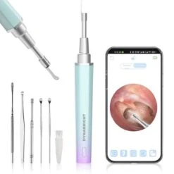 DynaBright Oorsmeer Verwijderaar - Oorreiniger - Met Camera - Deksel (dopje) Voor Extra Hygiëne - Verbind Via WiFi - Ear Cleaner - Met LedLamp En App Op Smartphone - Verwisselbare Opzetstukjes