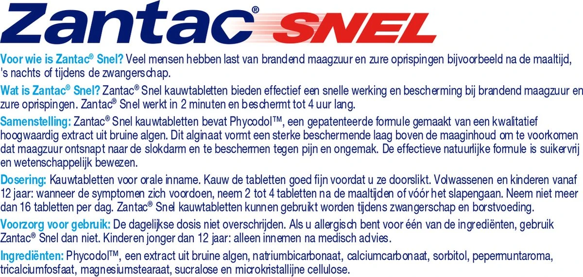 Zantac Snel Tabletten - Snel Effectief Bij Maagzuur En Oprispingen - 20 Stuks 14 Zantac Snel Tabletten - Snel Effectief Bij Maagzuur En Oprispingen - 20 Stuks - Afbeelding 12