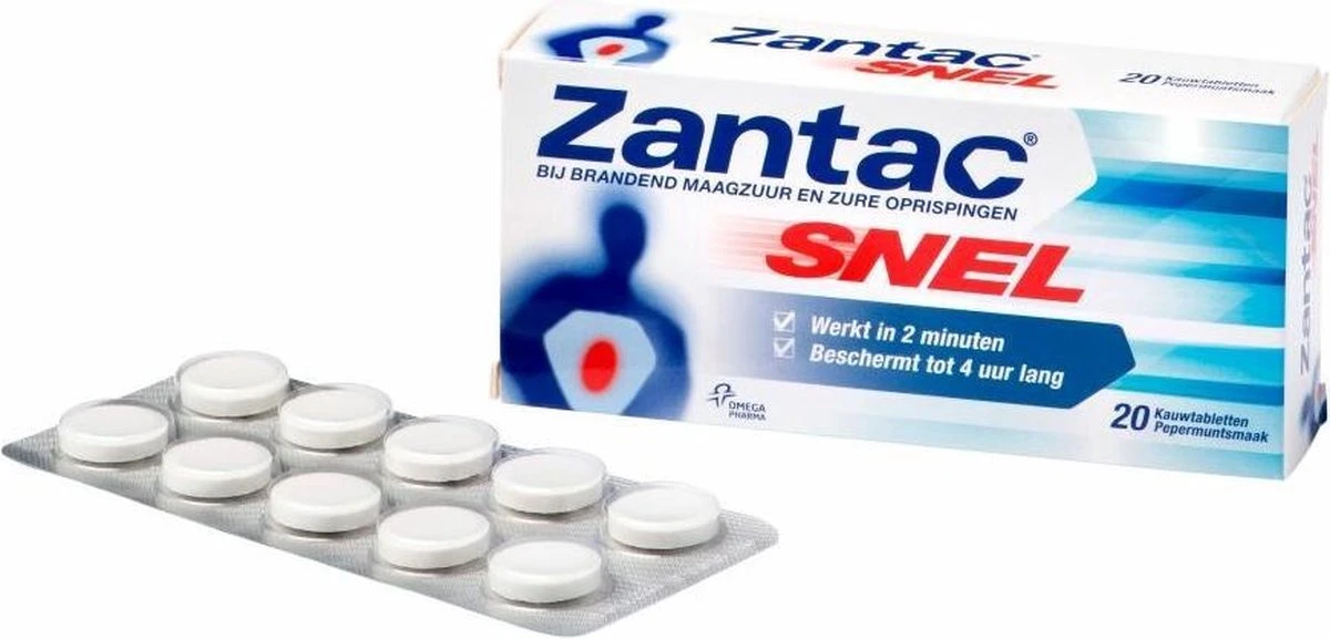 Zantac Snel Tabletten - Snel Effectief Bij Maagzuur En Oprispingen - 20 Stuks 10 Zantac Snel Tabletten - Snel Effectief Bij Maagzuur En Oprispingen - 20 Stuks - Afbeelding 8