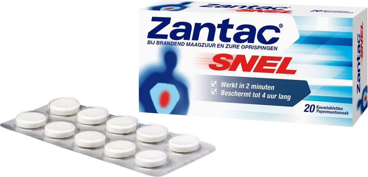 Zantac Snel Tabletten - Snel Effectief Bij Maagzuur En Oprispingen - 20 Stuks 12 Zantac Snel Tabletten - Snel Effectief Bij Maagzuur En Oprispingen - 20 Stuks - Afbeelding 10