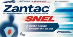 Zantac Snel Tabletten - Snel Effectief Bij Maagzuur En Oprispingen - 20 Stuks