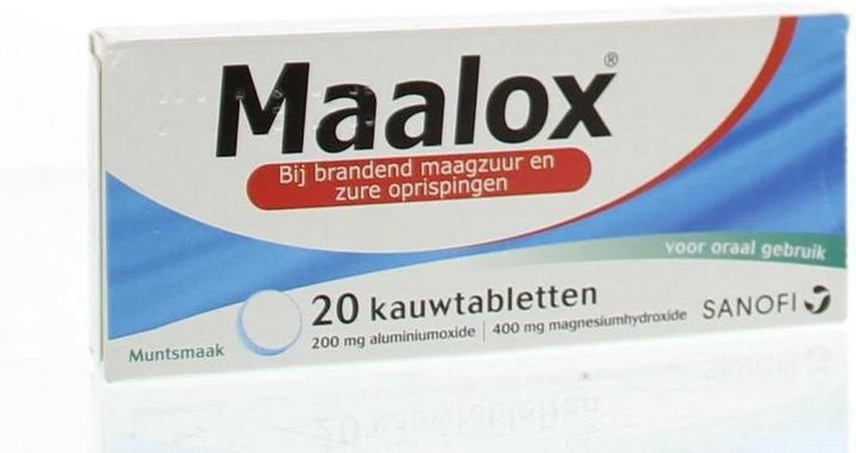 Maalox Kauwtabletten - 20 Tabletten 4 Maalox Kauwtabletten - 20 Tabletten - Afbeelding 2