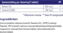 VitaKruid Betaïne HCL 650 Mg - 120 Tabletten -Zelfzorg Winkel 1200x638