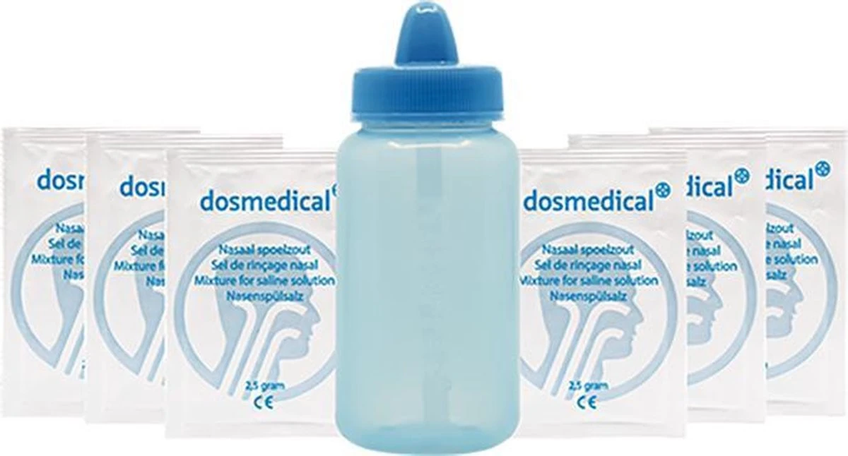 NasoFree® Neusdouche Startset Met 30 Zakjes Nasaal Spoelzout 3 NasoFree® Neusdouche Startset Met 30 Zakjes Nasaal Spoelzout