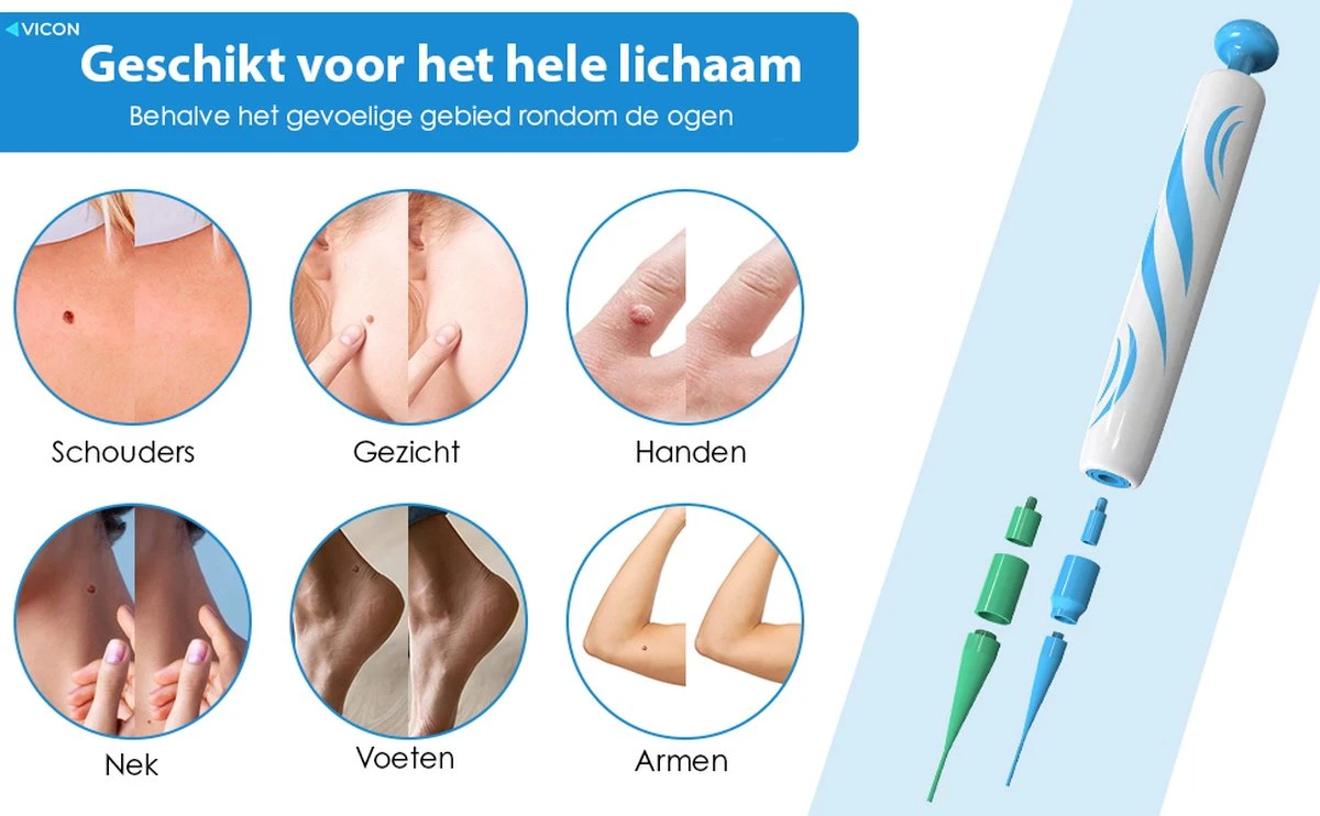 Vicon Steelwratjes Verwijderen Pro - 2-8MM - Pijnloos En Snel - Incl. Huidpleisters - Skin Tags Verwijderen - Wrattenverwijderaar - Steelwratten Pen 10 Vicon Steelwratjes Verwijderen Pro - 2-8MM - Pijnloos En Snel - Incl. Huidpleisters - Skin Tags Verwijderen - Wrattenverwijderaar - Steelwratten Pen - Afbeelding 8