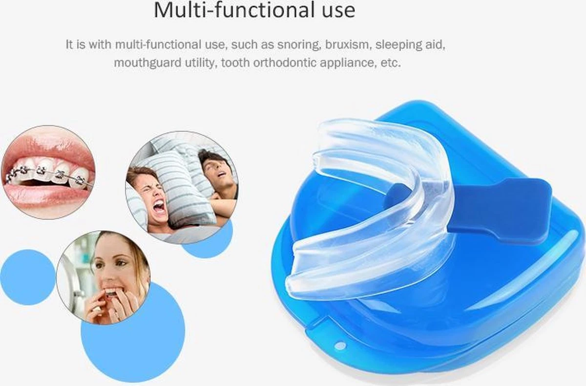 Anti Snurk Beugel Dubbelzijdig - Snurk Bit - Stop Met Snurken - Comfortabel Past Zich Aan Je Gebit - Met Opbergdoos 4 Anti Snurk Beugel Dubbelzijdig - Snurk Bit - Stop Met Snurken - Comfortabel Past Zich Aan Je Gebit - Met Opbergdoos - Afbeelding 2