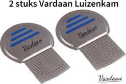 2 Stuks Vardaan Luizenkam - Luizen & Neten Kam - Luizen & Neten Verwijderaar - RVS - Duurzaam - Comfortabel Grip - 2 Stuks