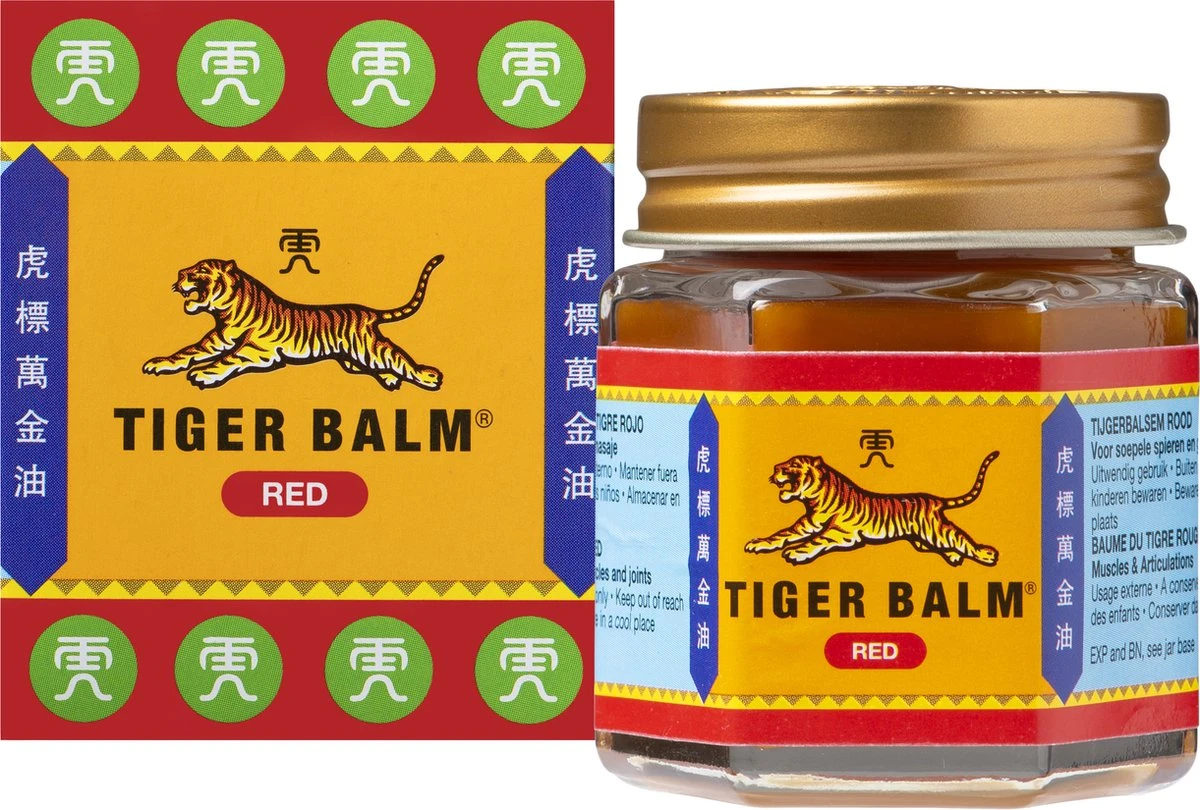 Tiger Balm Rood - Tijgerbalsem - Spierbalsem - 30 Gram 3 Tiger Balm Rood - Tijgerbalsem - Spierbalsem - 30 Gram