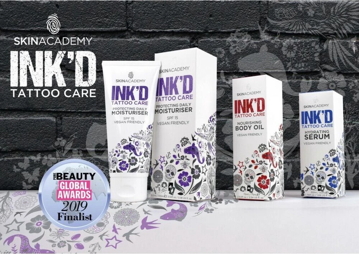 Skin Academy INK'D Tattoo Care Body Oil 75ml- Huidverzorging - Tattoo Verzorging - Verzachtende Olie 5 Skin Academy INK'D Tattoo Care Body Oil 75ml- Huidverzorging - Tattoo Verzorging - Verzachtende Olie - Afbeelding 4