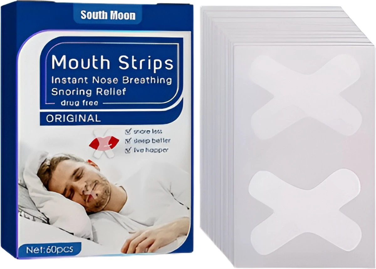 Merkloos Anti Snurk Mouth Tape - Sleeptape- Mondtape - 60 Stuks - Mondpleister - Beterslapen 3 Merkloos Anti Snurk Mouth Tape - Sleeptape- Mondtape - 60 Stuks - Mondpleister - Beterslapen