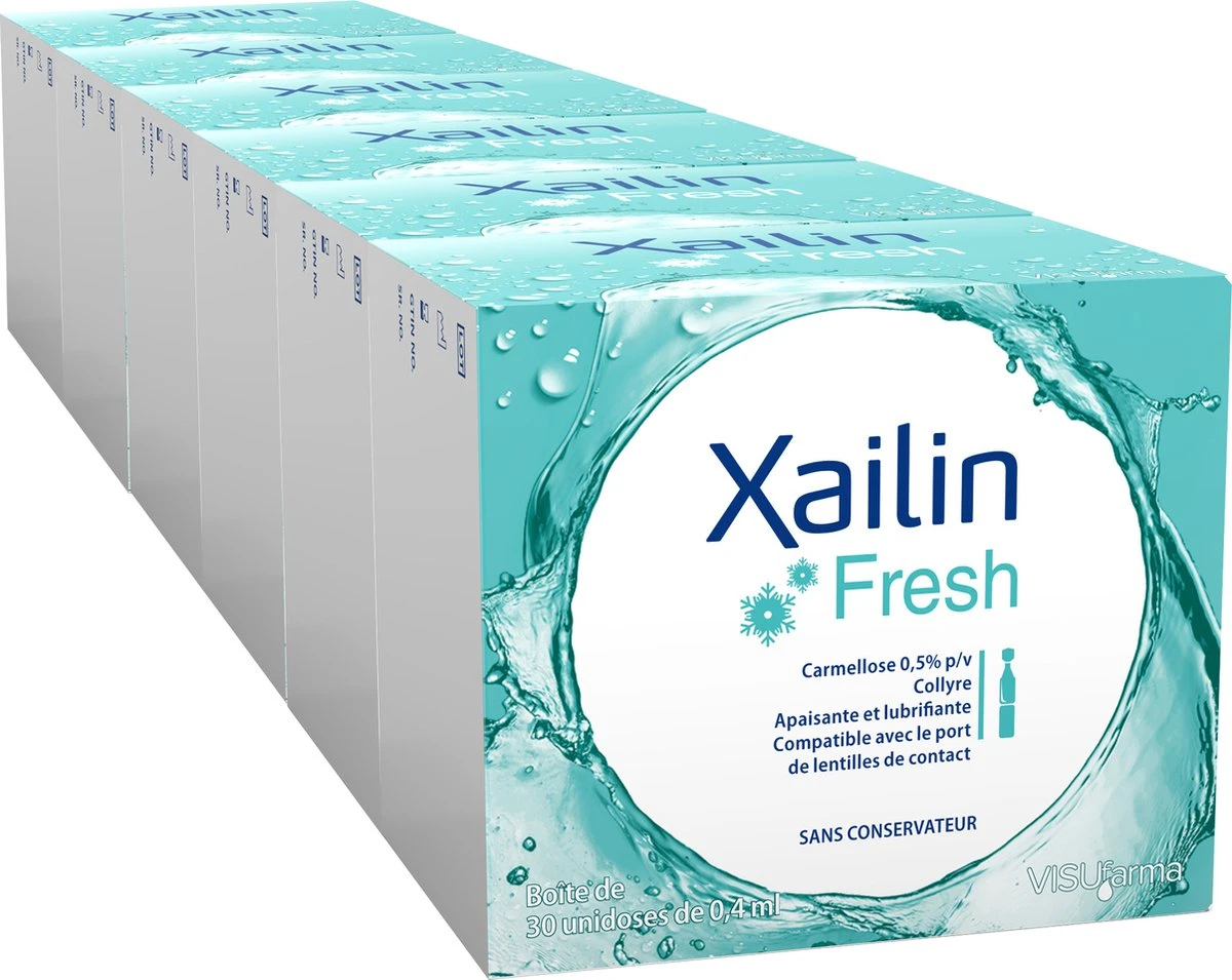 Xailin Fresh Medische Oogdruppels - Met CMC & Elektrolyten - Voor Droge Ogen - Voordeelverpakking - 180 X 0,4 Ml 3 Xailin Fresh Medische Oogdruppels - Met CMC & Elektrolyten - Voor Droge Ogen - Voordeelverpakking - 180 X 0,4 Ml