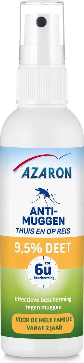 Azaron 9,5% DEET Muggenspray - Anti-Muggen - Muggenbescherming 4 Azaron 9,5% DEET Muggenspray - Anti-Muggen - Muggenbescherming - Afbeelding 2