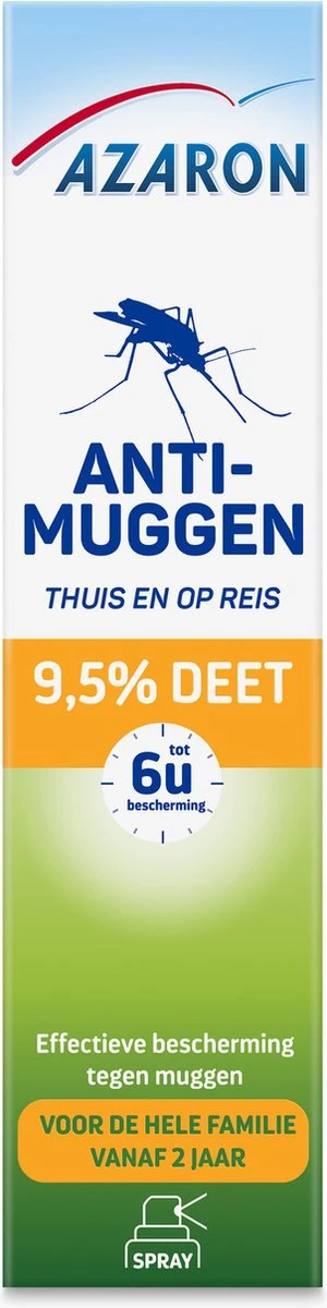 Azaron 9,5% DEET Muggenspray - Anti-Muggen - Muggenbescherming 6 Azaron 9,5% DEET Muggenspray - Anti-Muggen - Muggenbescherming - Afbeelding 4