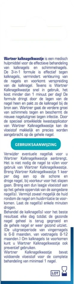 Wartner Kalknagelkwastje 5ml - Kalknagels Behandelen - Effectieve Behandeling Van Kalknagels En Schimmelnagels -Zelfzorg Winkel 312x1200