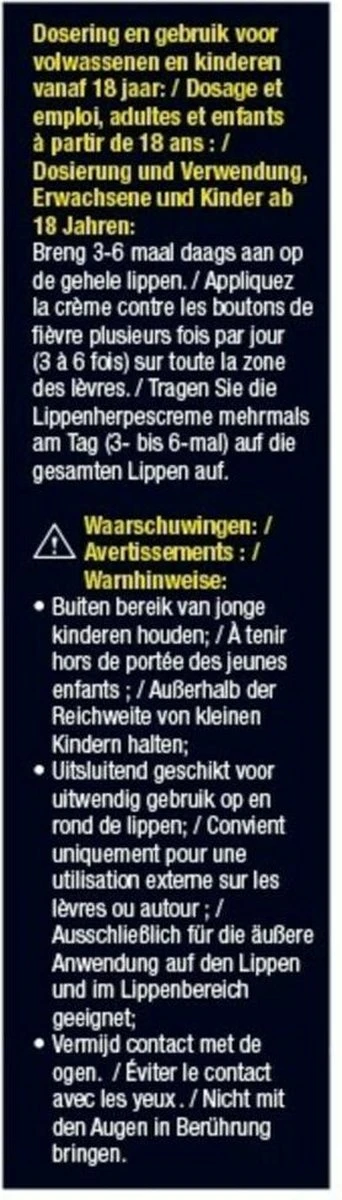 Lucovitaal - Koortslip Crème -10 Milliliter - SPF 30 - Medisch Hulpmiddel 6 Lucovitaal - Koortslip Crème -10 Milliliter - SPF 30 - Medisch Hulpmiddel - Afbeelding 4