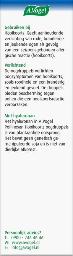 A.Vogel Pollinosan Oogdruppels Hooikoorts Druppels - Bij Rode, Branderige En Jeukende Ogen. - 10 Ml -Zelfzorg Winkel 346x1200 5