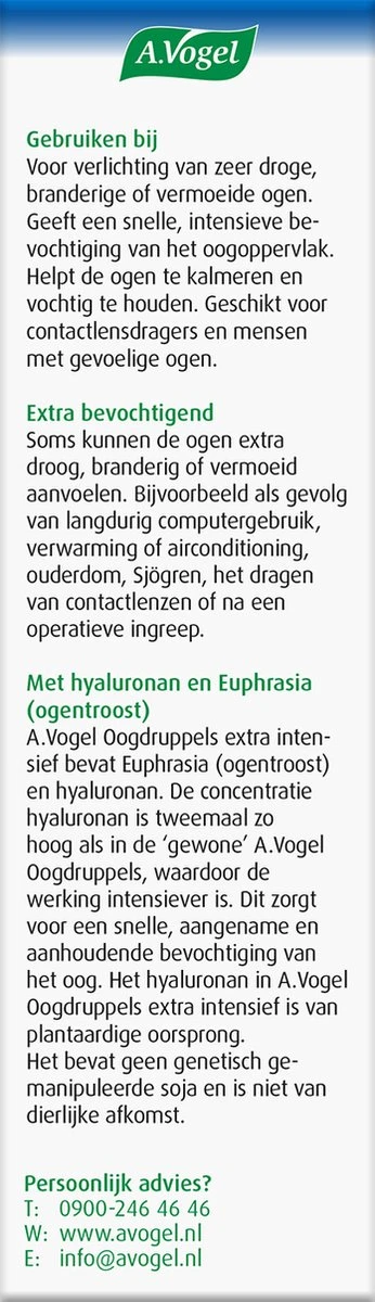 A.Vogel Oogdruppels Extra Intensief Druppels - Bij Zeer Droge Ogen, Extra Bevochtiging. - 10 Ml 8 A.Vogel Oogdruppels Extra Intensief Druppels - Bij Zeer Droge Ogen, Extra Bevochtiging. - 10 Ml - Afbeelding 6