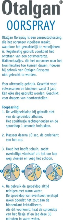 Otalgan Oorspray - Verwijdering Van Overtollig Oorsmeer - 50 Ml 17 Otalgan Oorspray - Verwijdering Van Overtollig Oorsmeer - 50 Ml -Zelfzorg Winkel 347x1200