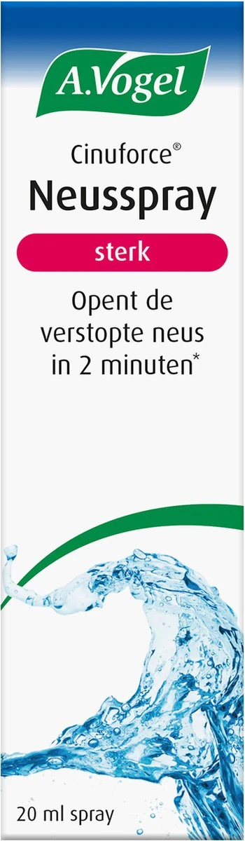 A.Vogel Cinuforce Sterk Neusspray - Bij Neusverkoudheid En Een Verstopte Neus. Opent De Verstopte Neus In 2 Minuten* - 20 Ml 5 A.Vogel Cinuforce Sterk Neusspray - Bij Neusverkoudheid En Een Verstopte Neus. Opent De Verstopte Neus In 2 Minuten* - 20 Ml - Afbeelding 3