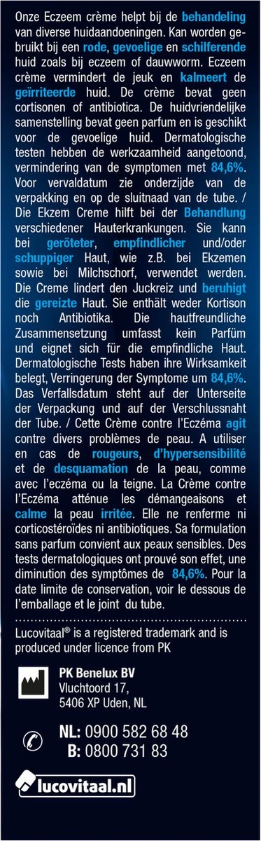 Lucovitaal - Eczeem Crème - 50 Millilter - 1 Stuk - Bodycrème - Eczeemzalf 9 Lucovitaal - Eczeem Crème - 50 Millilter - 1 Stuk - Bodycrème - Eczeemzalf - Afbeelding 7