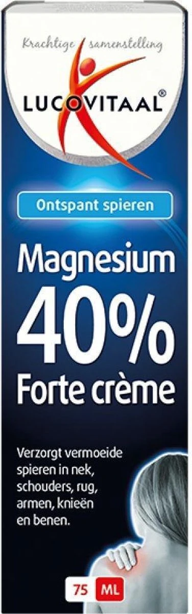 Lucovitaal Magnesium 40% Forte Creme Spierbalsem - 75 Milliliter 3 Lucovitaal Magnesium 40% Forte Creme Spierbalsem - 75 Milliliter
