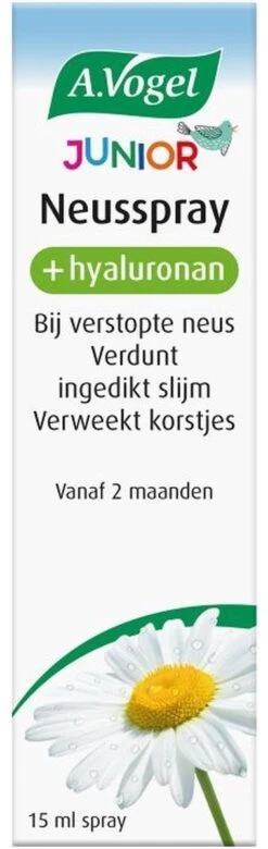 A.Vogel Junior Neusspray - Bij Verstopte Neus. Verdunt Ingedikt Slijm, Verweekt Korstjes. - 15 Ml -Zelfzorg Winkel 380x1200