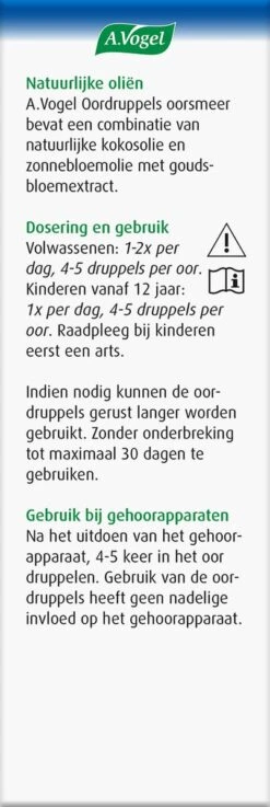 A.Vogel Oordruppels Oorsmeer Druppels - Overmatig Oorsmeer, Oorsmeerprop, Oorhygiëne. - 20 Ml 14 A.Vogel Oordruppels Oorsmeer Druppels - Overmatig Oorsmeer, Oorsmeerprop, Oorhygiëne. - 20 Ml -Zelfzorg Winkel 402x1200 2
