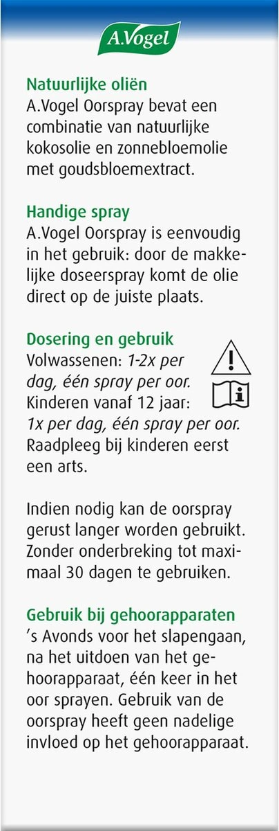A.Vogel Oorspray Jeuk Spray - Bij Jeuk In De Gehoorgang. - 20 Ml 5 A.Vogel Oorspray Jeuk Spray - Bij Jeuk In De Gehoorgang. - 20 Ml - Afbeelding 3